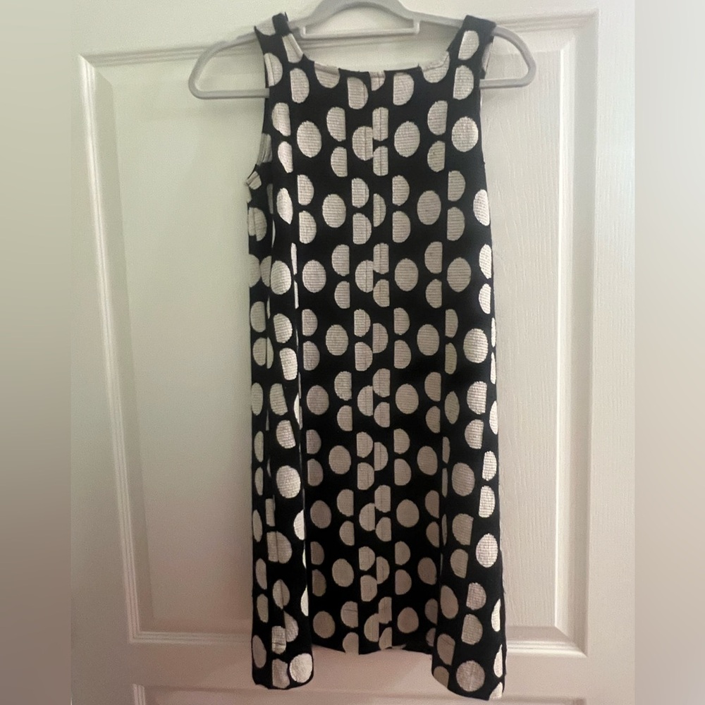 Vintage Diane Von furstenberg black and cream polka dot dress.